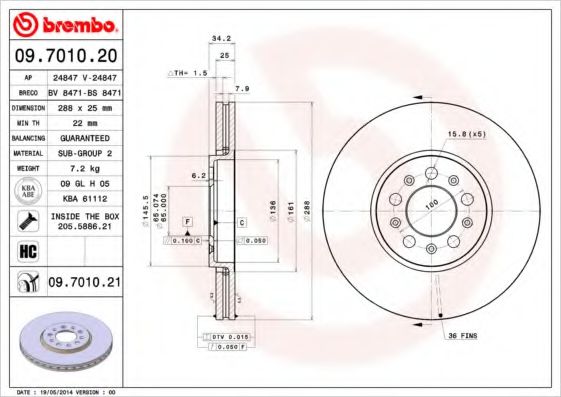 BRECO BS8471 Тормозные диски BRECO для AUDI
