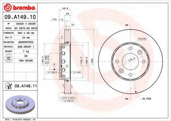 BRECO BS8679 Тормозные диски BRECO для KIA