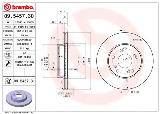 BRECO BS8686 Тормозные диски BRECO для HONDA