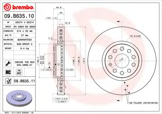 BRECO BS8984 Тормозные диски BRECO для SEAT