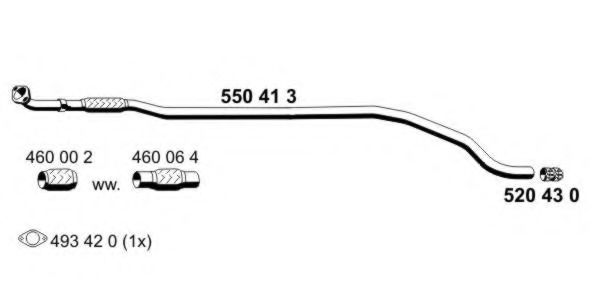 ERNST 550413 Труба выхлопного газа 