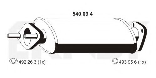 ERNST 540094 Глушитель выхлопных газов для ALFA ROMEO