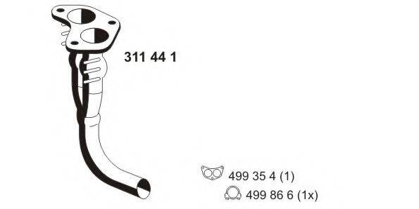 ERNST 311441 Труба выхлопного газа 