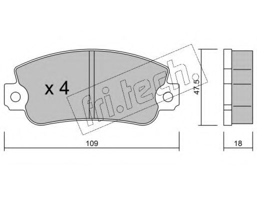 fri.tech. 0350 Тормозные колодки FRI. TECH. для SEAT