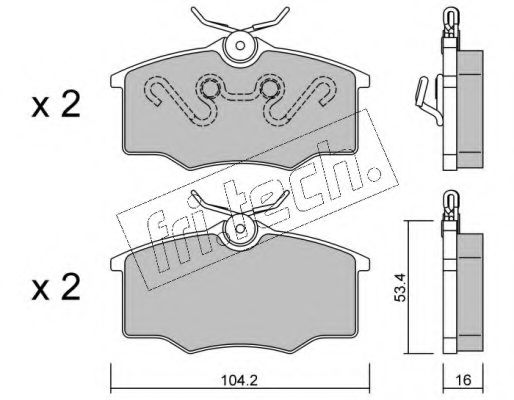 fri.tech. 5530 Тормозные колодки FRI. TECH. для OPEL