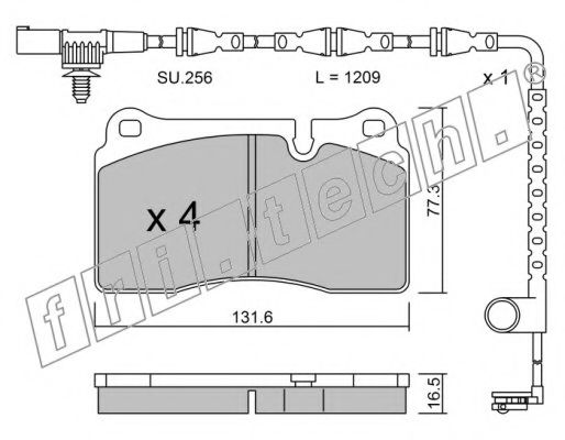 fri.tech. 7111W Тормозные колодки и сигнализаторы для LAND ROVER RANGE ROVER SPORT (LS) 4.2 4x4