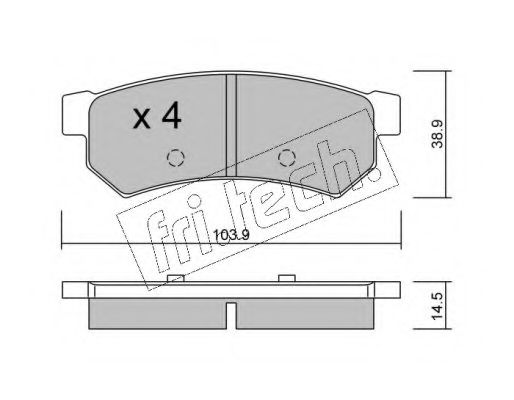 fri.tech. 8630 Тормозные колодки FRI. TECH. для CHEVROLET