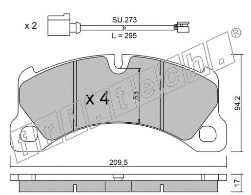 fri.tech. 9720W Тормозные колодки FRI. TECH. для PORSCHE