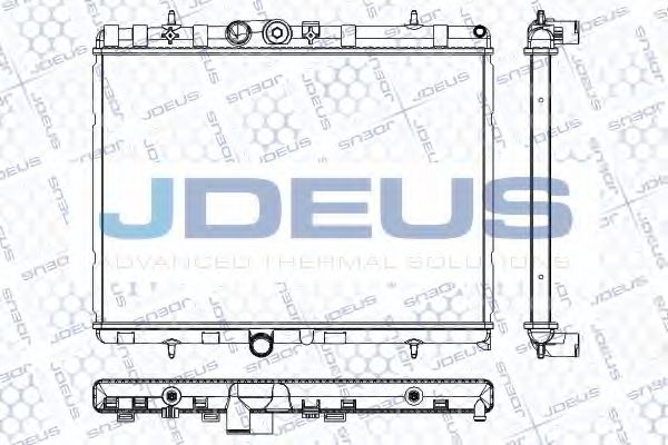 JDEUS RA0210430 Радиатор охлаждения двигателя для PEUGEOT 208