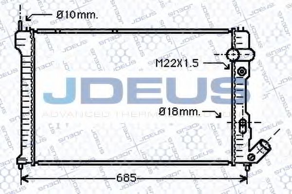JDEUS 007E23 Радиатор охлаждения двигателя JDEUS 