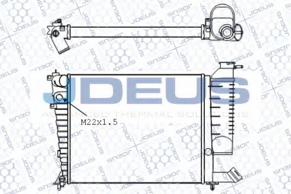 JDEUS 007M22 Радиатор охлаждения двигателя JDEUS для PEUGEOT