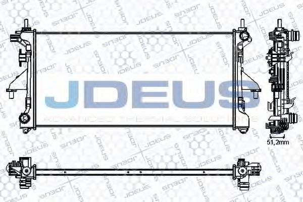 JDEUS RA0070220 Радиатор охлаждения двигателя JDEUS для FIAT