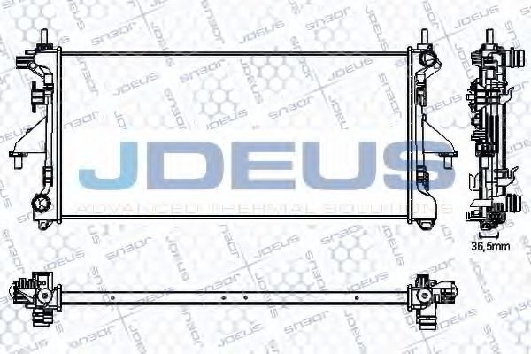 JDEUS RA0070230 Радиатор охлаждения двигателя JDEUS для FIAT