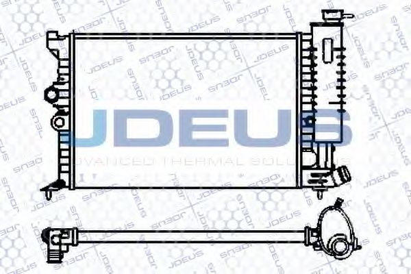 JDEUS 007V18 Радиатор охлаждения двигателя JDEUS 