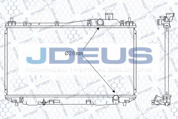 JDEUS 013M24 Радиатор охлаждения двигателя JDEUS для HONDA