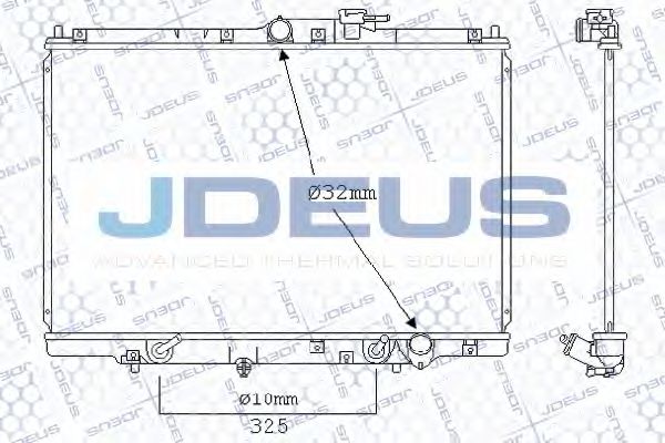 JDEUS 013N21 Радиатор охлаждения двигателя JDEUS для HONDA