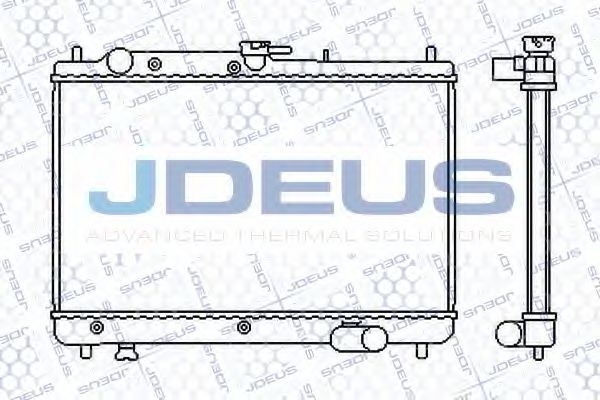 JDEUS 016N11 Радиатор охлаждения двигателя JDEUS для MAZDA