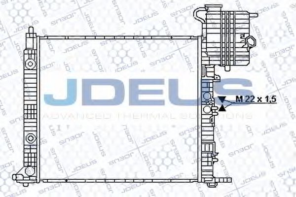 JDEUS 017B26 Радиатор охлаждения двигателя JDEUS 