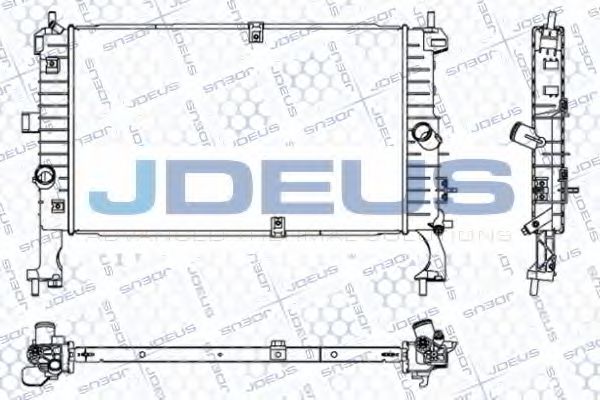 JDEUS 020M04 Радиатор охлаждения двигателя JDEUS для OPEL