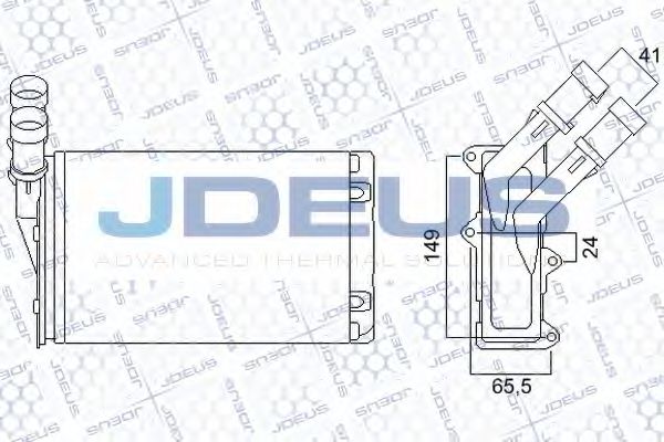 JDEUS 207M12 Радиатор печки JDEUS 