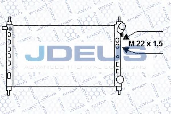 JDEUS 020M44 Радиатор охлаждения двигателя JDEUS для OPEL