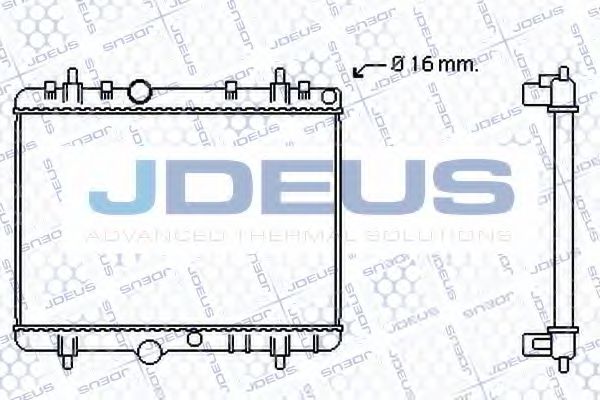 JDEUS 021M48 Радиатор охлаждения двигателя JDEUS для PEUGEOT