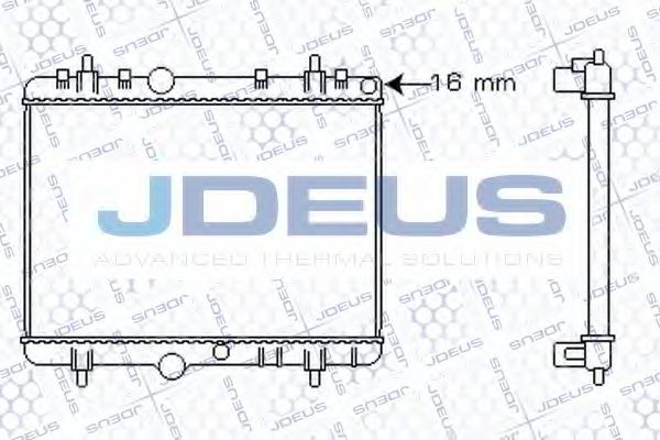 JDEUS 021M49 Радиатор охлаждения двигателя JDEUS для PEUGEOT