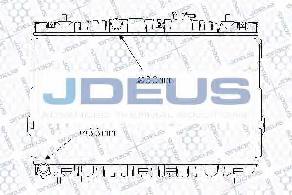 JDEUS 054M26 Радиатор охлаждения двигателя JDEUS для HYUNDAI