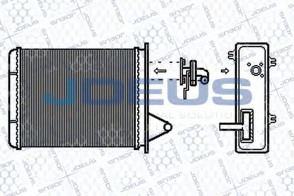 JDEUS 211M55 Радиатор печки для FIAT STRADA