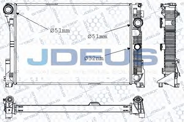 JDEUS 017M52 Радиатор охлаждения двигателя JDEUS для MERCEDES-BENZ