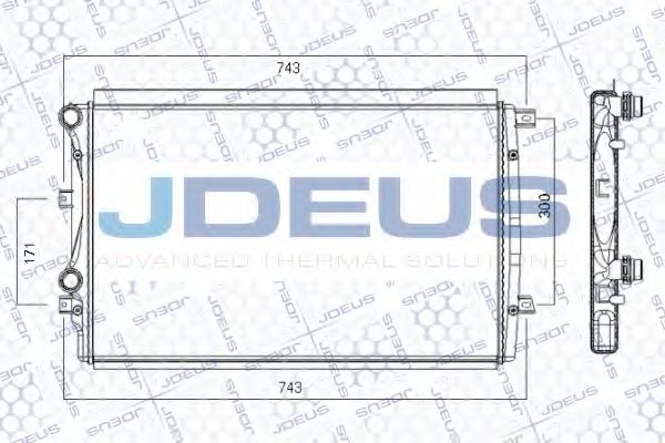 JDEUS RA0010301 Радиатор охлаждения двигателя JDEUS для VOLKSWAGEN TIGUAN