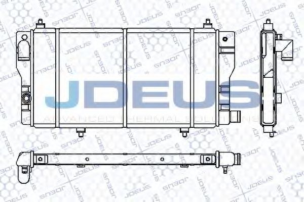 JDEUS RA0070020 Радиатор охлаждения двигателя для CITROËN C15