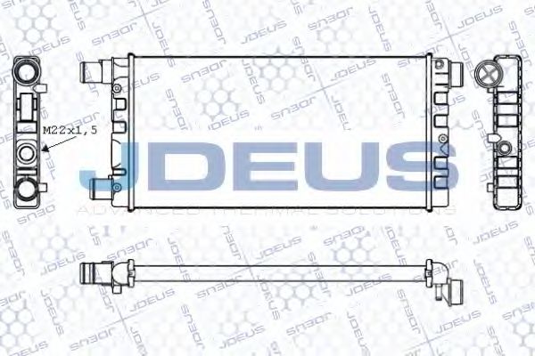 JDEUS RA0110211 Радиатор охлаждения двигателя для FIAT CINQUECENTO