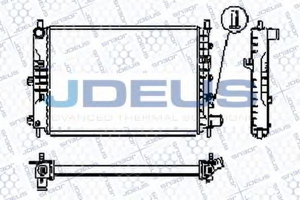 JDEUS RA0120561 Радиатор охлаждения двигателя JDEUS для FORD