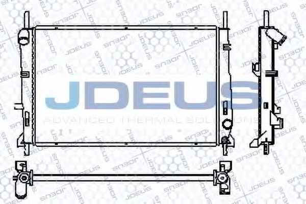 JDEUS RA0120750 Радиатор охлаждения двигателя JDEUS для FORD