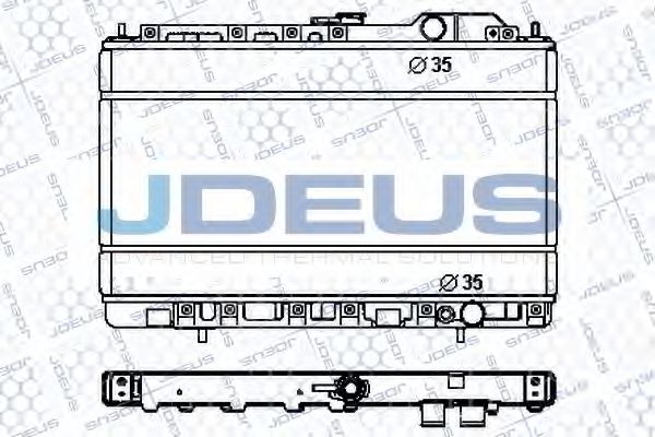 JDEUS RA0180130 Радиатор охлаждения двигателя JDEUS для MITSUBISHI