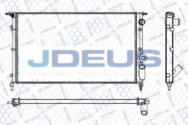 JDEUS RA0230221 Радиатор охлаждения двигателя для RENAULT 21