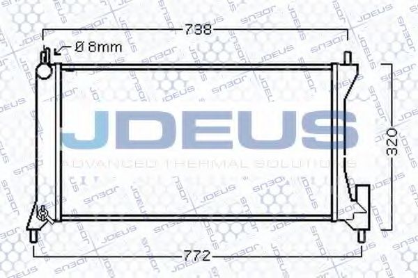JDEUS 020M11 Радиатор охлаждения двигателя для SUZUKI IGNIS