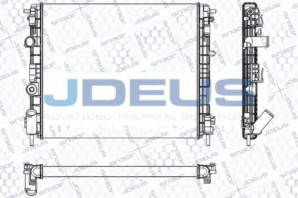 JDEUS RA0230650 Радиатор охлаждения двигателя JDEUS для DACIA