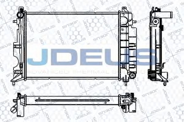 JDEUS RA0240150 Радиатор охлаждения двигателя JDEUS для SAAB