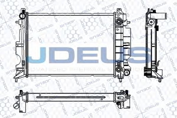 JDEUS RA0240180 Радиатор охлаждения двигателя JDEUS для SAAB
