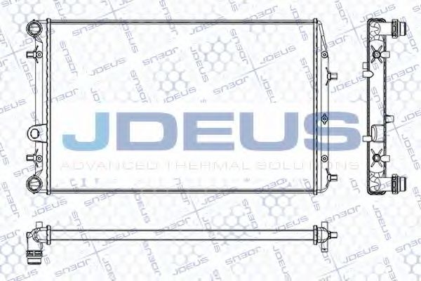 JDEUS RA0250080 Радиатор охлаждения двигателя JDEUS для SKODA