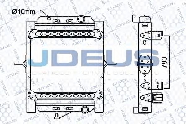 JDEUS 123M19 Радиатор охлаждения двигателя JDEUS для RENAULT TRUCKS