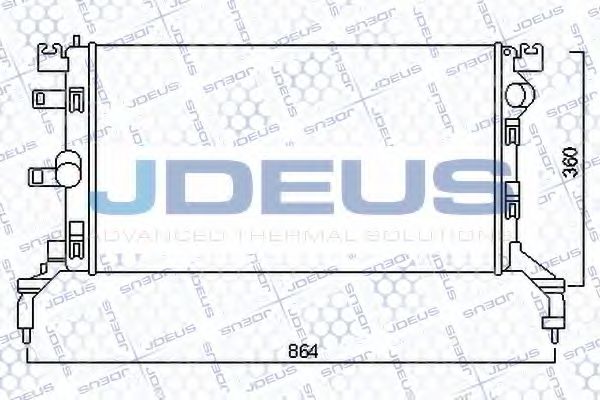JDEUS 023M87 Радиатор охлаждения двигателя JDEUS для RENAULT