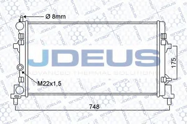 JDEUS 025M29 Радиатор охлаждения двигателя JDEUS для AUDI