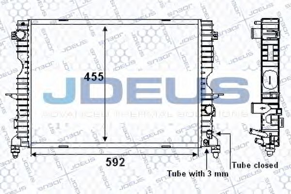 JDEUS 002M20 Радиатор охлаждения двигателя JDEUS 