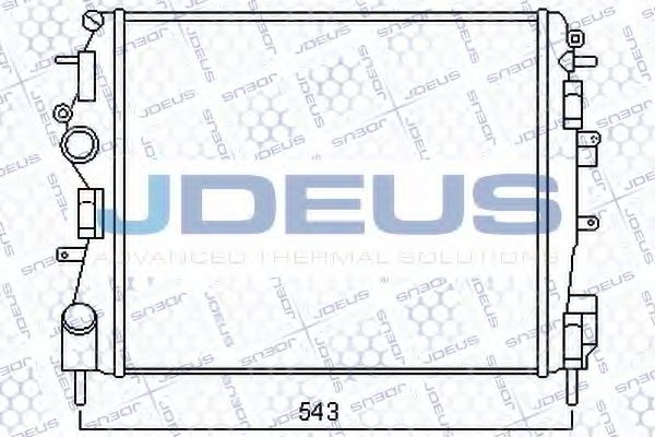 JDEUS 023M86 Радиатор охлаждения двигателя JDEUS для RENAULT