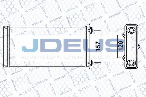 JDEUS 208M01 Радиатор печки JDEUS 