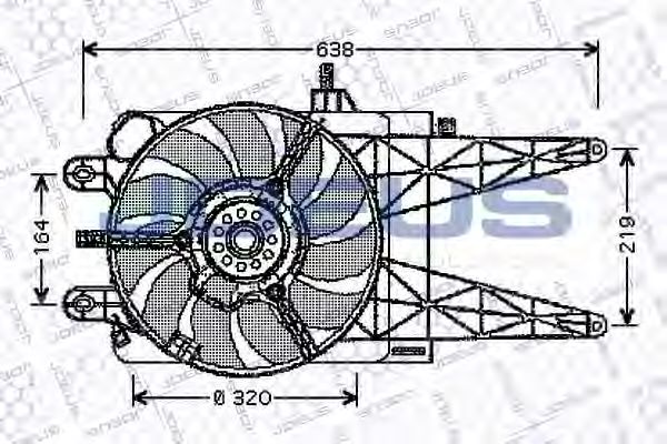 JDEUS EV11M600 Вентилятор системы охлаждения двигателя JDEUS 