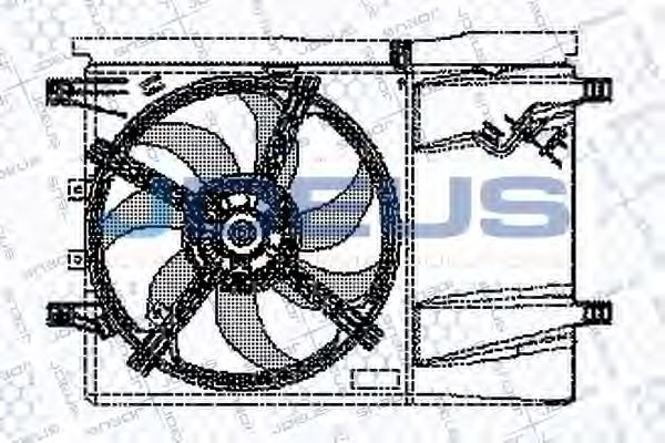 JDEUS EV11M670 Вентилятор системы охлаждения двигателя JDEUS 